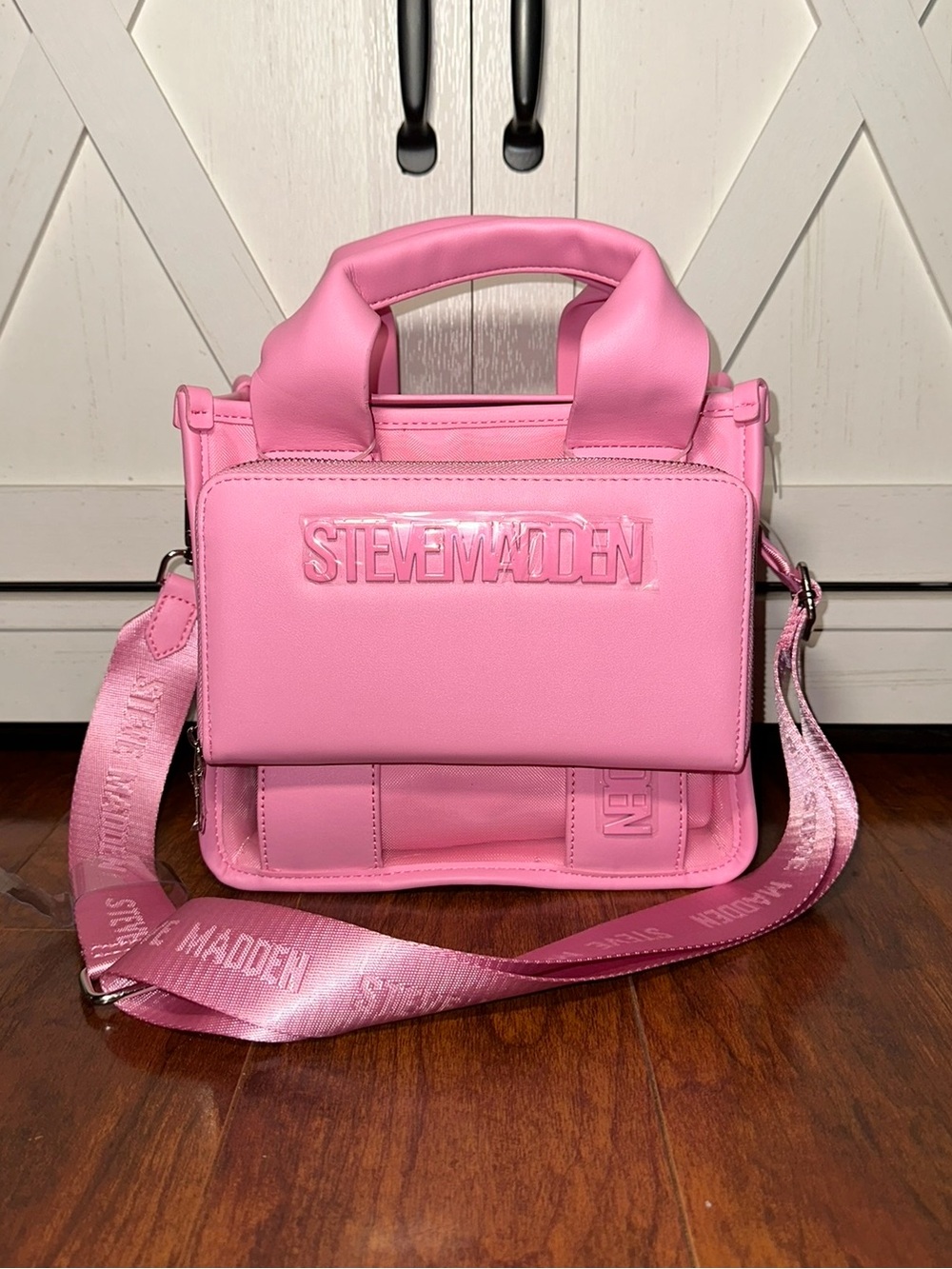 Steve Madden Fondant Pink BWEBBER-M Satchel with Matching Wallet
